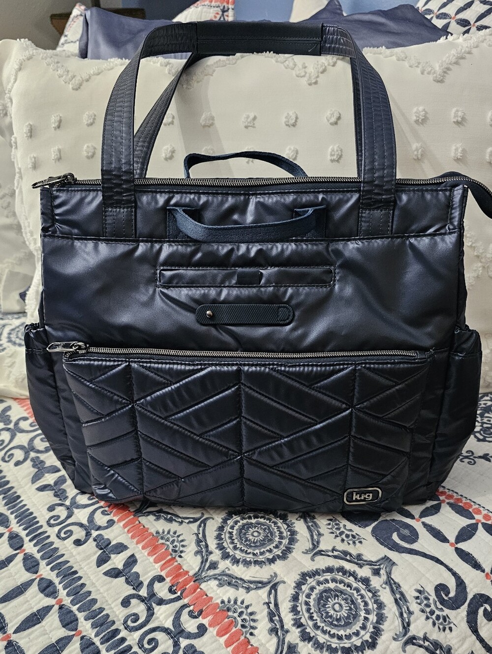 Lug Soprano Tote Metallic Indigo